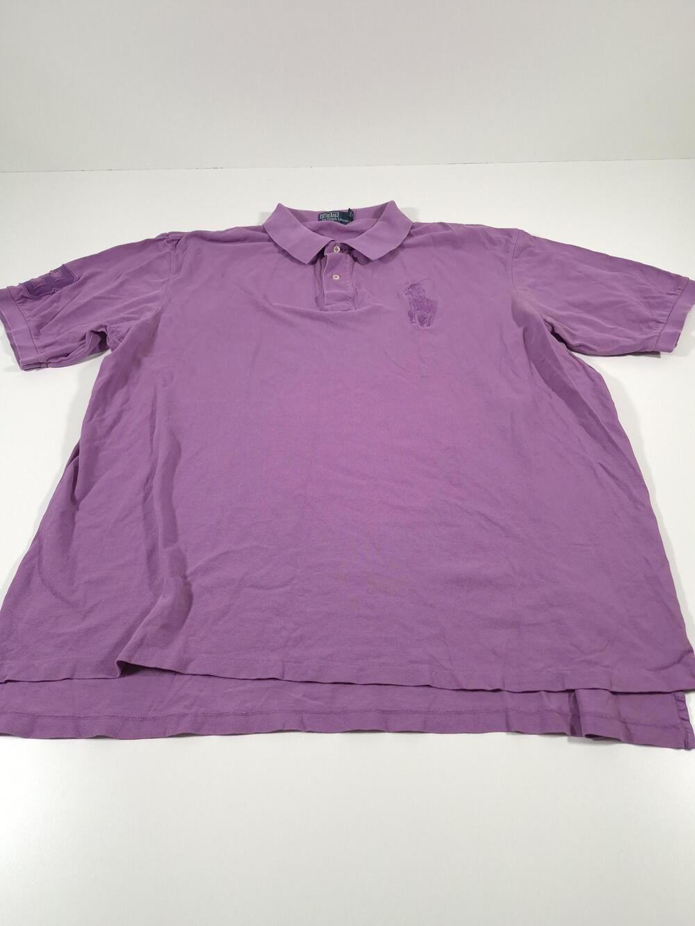 Polo Ralph Lauren Polo Shirt Mens 3XLT Purple Big Pony Logo Cotton Tall